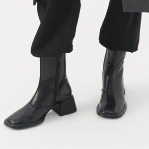 Vagabond Ansie Square Toe Ankle Boots, Black, Size EU 39